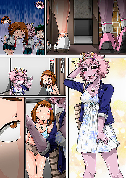 Deku Fucks Uraraka and Mineta in Teen 18+ Pussy Fun - My Hero Academia Hentai Manga