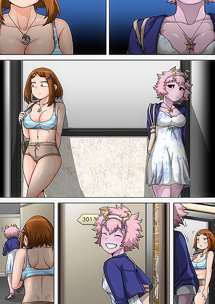 Deku Fucks Uraraka and Mineta in Teen 18+ Pussy Fun - My Hero Academia Hentai Manga