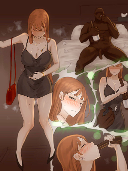 Lingerie Model Cheats with Big Black Cock to Secure Dream Job - NTR Hentai Comics