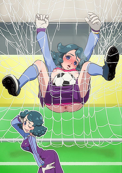 Time-Freezing Bastard Stops Clock for Hot Soccer Goalkeeper Sex Ai Hentai Image