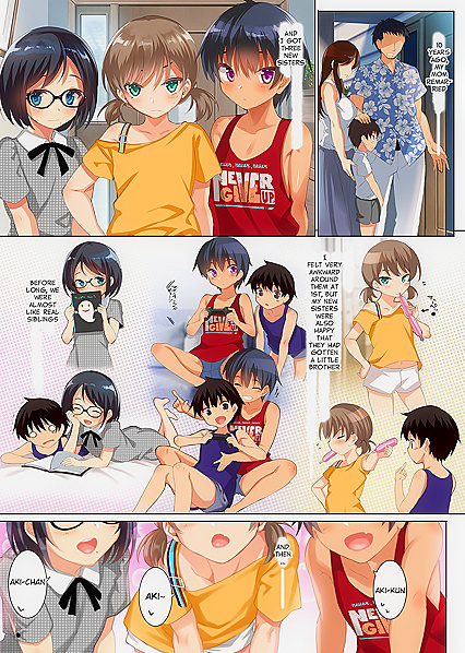 Horny Hentai Sisters Share Their Young 18+er Stepbrother in Scorching Harem Picture