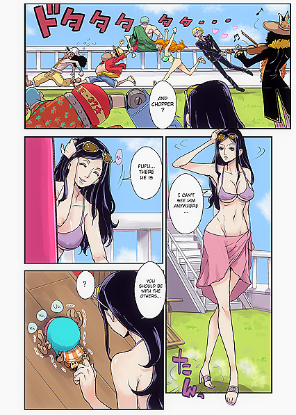 Chopper from One Piece Goes Wild Fucking Robin with His Beast Cock - Sex Comics