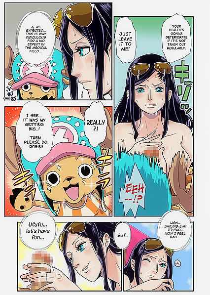 Chopper from One Piece Goes Wild Fucking Robin with His Beast Cock - Sex Comics