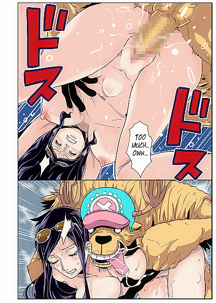 Chopper from One Piece Goes Wild Fucking Robin with His Beast Cock - Sex Comics