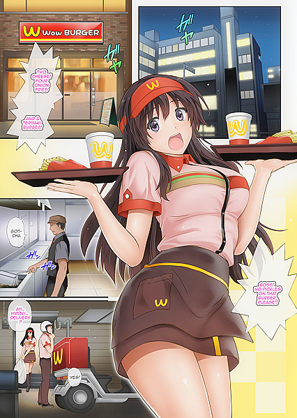 Fast Food Boss Steals Virginity of Anime Girl 18+friend in NTR Manga Adventure