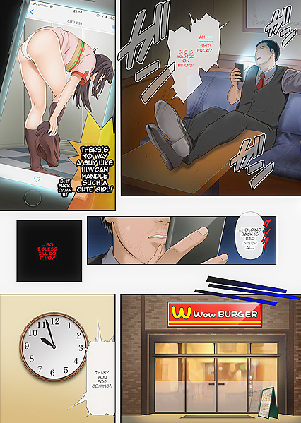 Fast Food Boss Steals Virginity of Anime Girl 18+friend in NTR Manga Adventure