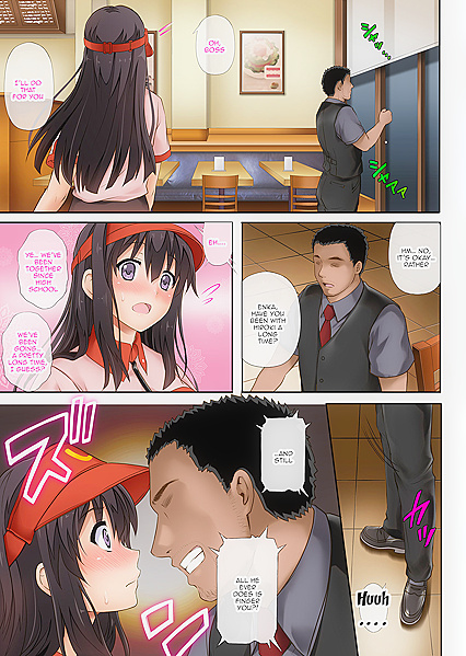 Fast Food Boss Steals Virginity of Anime Girl 18+friend in NTR Manga Adventure