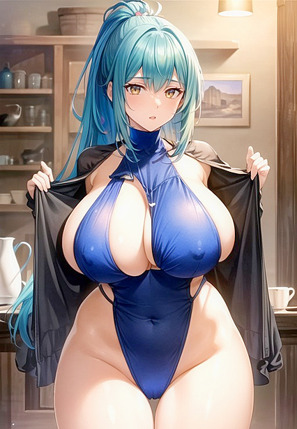 Aiz Wallenstein's Massive Breasts and Thick Thighs in Erotic Dungeons Hentai Picture