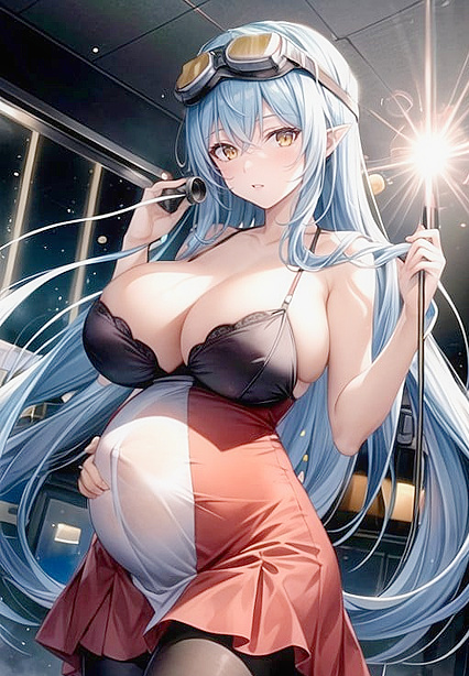 Oshino Shinobu Shakes Her Natural Breasts at the Strip Club in HOT Hentai Picture