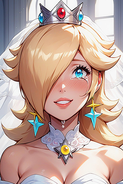 Blonde Princess Rosalina from Mario Seduces in Soft Shadow Hentai Magic