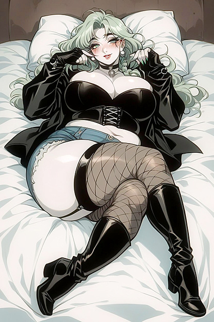 Mature Babe with Pale Skin and Luscious Cleavage in Seductive Hentai Picture