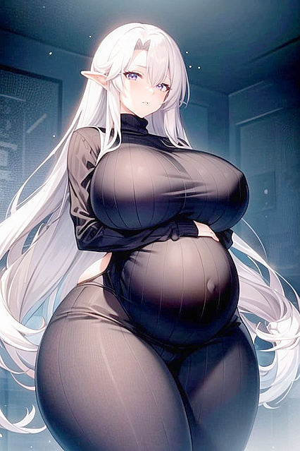 Illyasviel von Einzbern's Pregnant Body and Thick Thighs in Steamy Hentai Picture