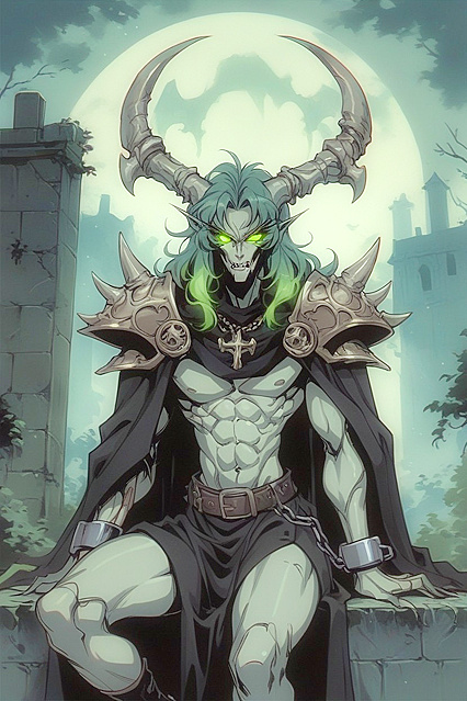 Magical Rune Necklace Glows Through Ribs in Erotic Horrors Hentai Image