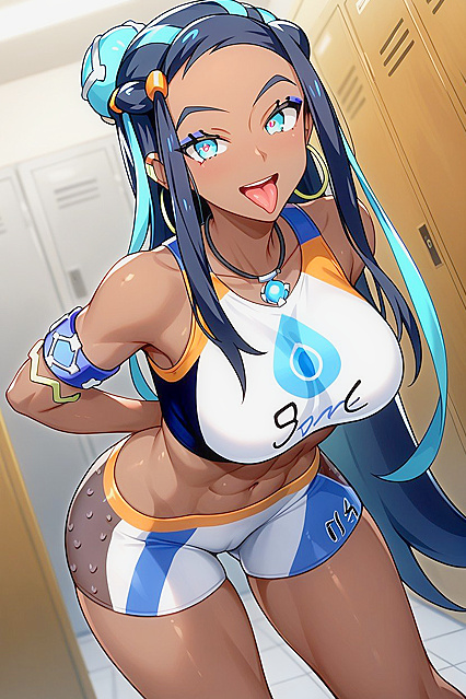 Locker Room Seduction – Smiling Girl 18+ with Heart Eyes Gets naughty in Hentai AIPorn