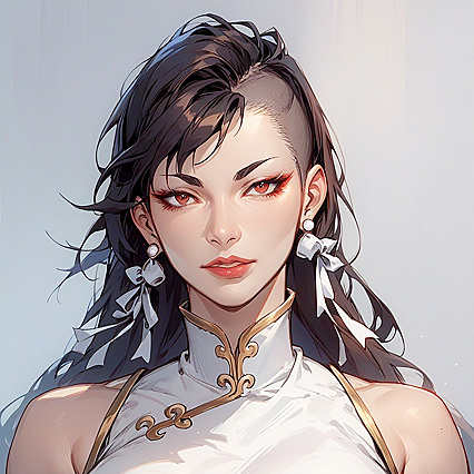 Chun Li's Straight Long Hair Takes Center Stage in Steamy Hentai Picture