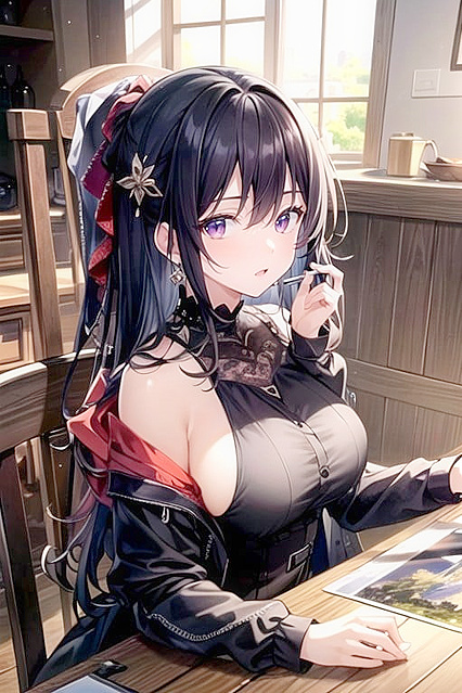 Form-Fitting Outfit and Hands Bound Behind Her in Lusty Hentai Images