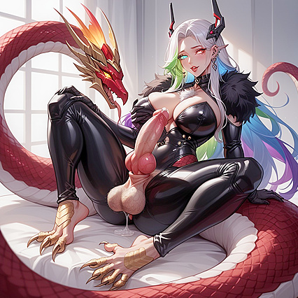 Robot Futanari in Silk Bodysuit Teases with Toe Play in Hentai Fantasy
