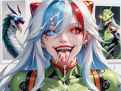 Taloned Hands Explore Genital Piercings in Smiling Mouth Open Hentai Images