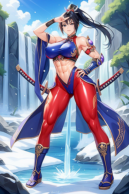 Standing Cameltoe Picture in a Snowy Hentai Fantasy Image