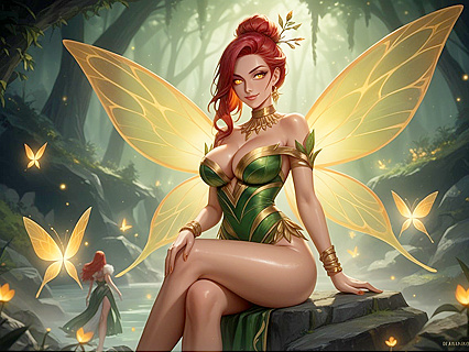 Sleek Beauty Mark Explores a Mystical Cave in Seductive Hentai Picture
