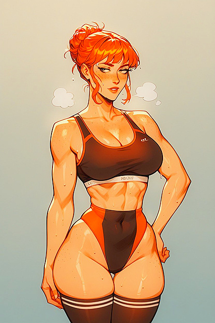 Ginger with Freckles Takes It Standing in Steamy Hentai Picture