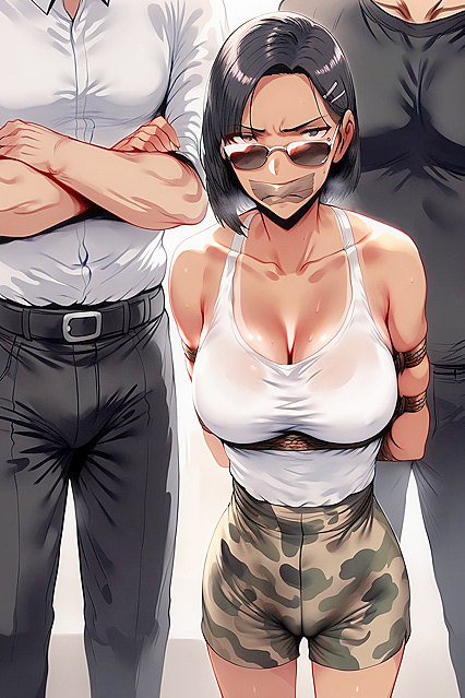 Close-Up View of a Dark-Haired Beauty in Seductive Hentai Images