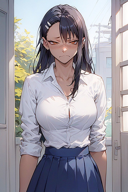Tired Face in Sexy Skirt for  Hentai Pleasure