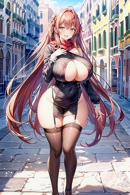 Venice-inspired Full Body Bangs in Mesmerizing Hentai Picture