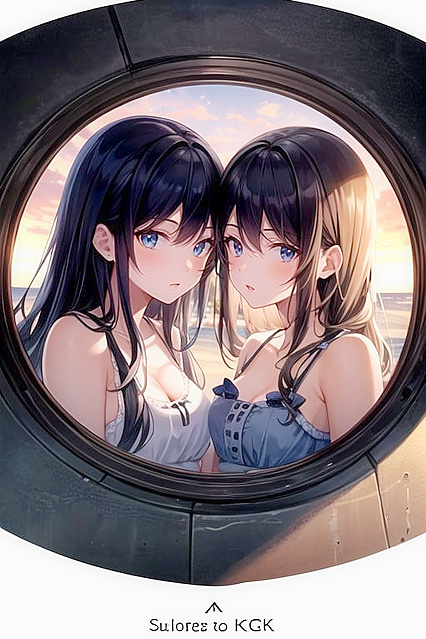 Backlit Fisheye Fun with Two Lovers in Steaming Hentai Picture