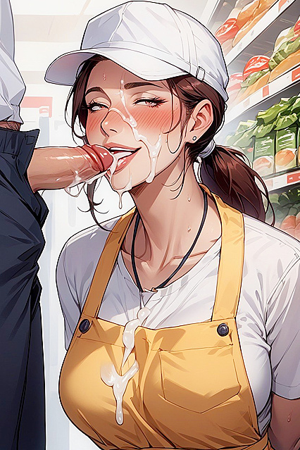 Blushing Mischievously with Arms Bound for  Hentai Cumshots