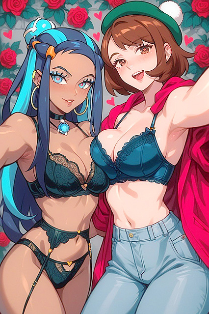 Massive Breasts and Love Hearts in Steamy Hentai Selfies