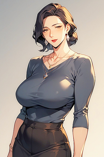 Armored Gloves, Square Black Croc Top, and Red Panties Hentai Pleasure