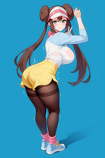 Rosa from Pokémon in Sneaky Sneaker Sex for 18+ Hentai Pleasure