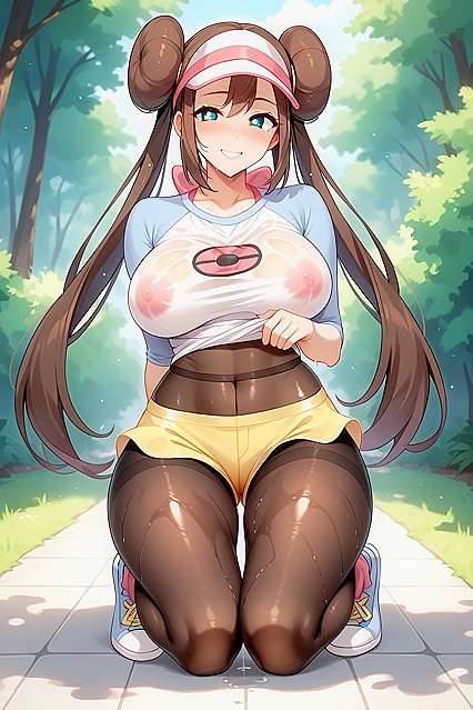Perky Tits and Full Body in Seamless Tights for Steamy Hentai Picture