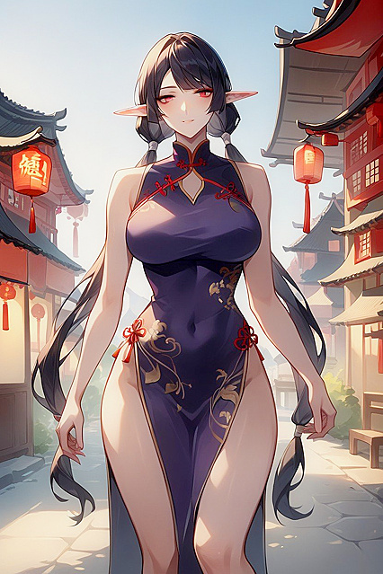 Sexy Chinese Zombie in Hanfu and Elf Ears Takes You to hentai Heaven