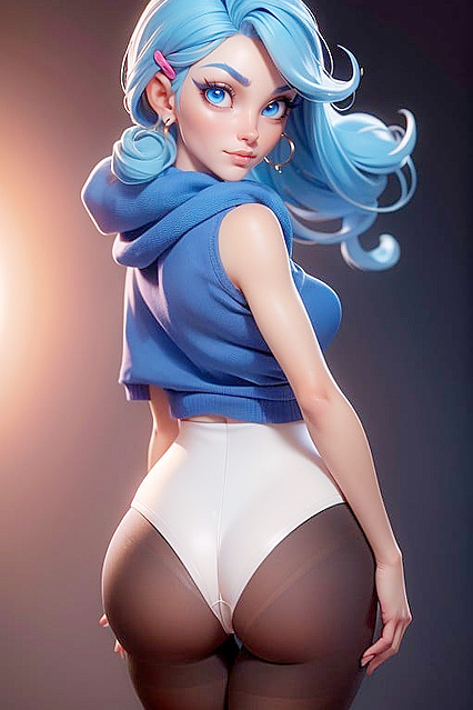 Dawn from Pokémon in Transparent Clothes for Doggystyle POV Hentai Pleasure)