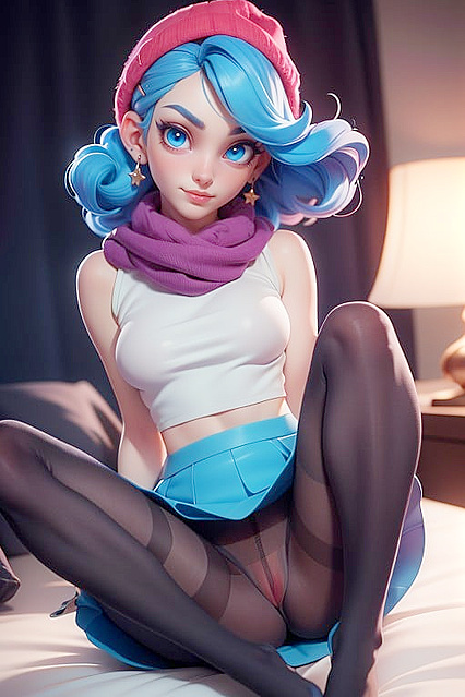 Dawn from Pokémon Spreads Her Legs in Sweaty Hentai Picture