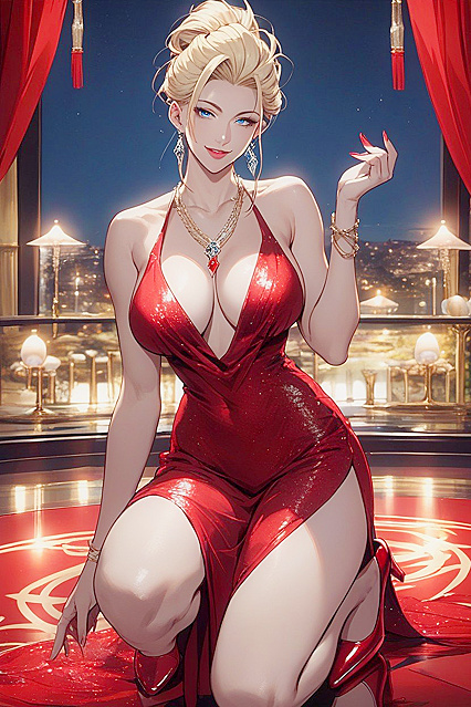 Happy Night in a Silky Dress for Steamy Hentai Pleasure