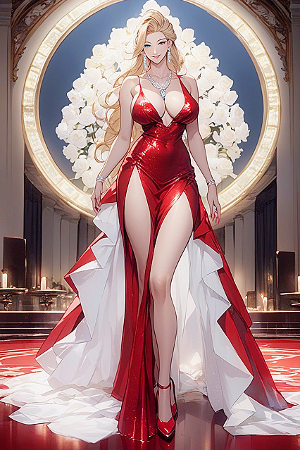Blonde Haired Beauty in Red High Heels Takes on Exciting Hentai Adventures
