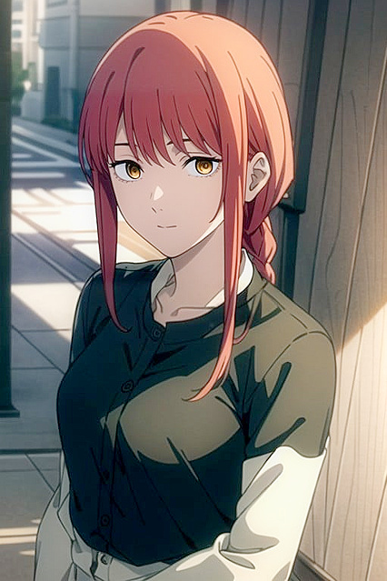 Makima from Chainsaw Man Enjoying  Shorts in Hentai AI Picture