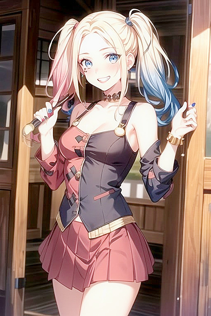 Blonde Beauty in Jeans Stands Tall for Seductive Hentai Pleasure