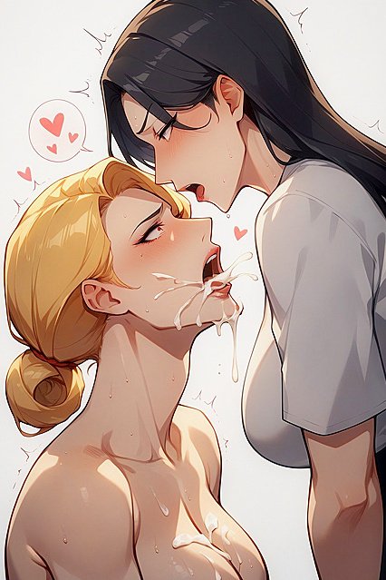 Golden-Haired Beauty Gets Oiled Up for Reciprocal Blowjob Hentai Picture