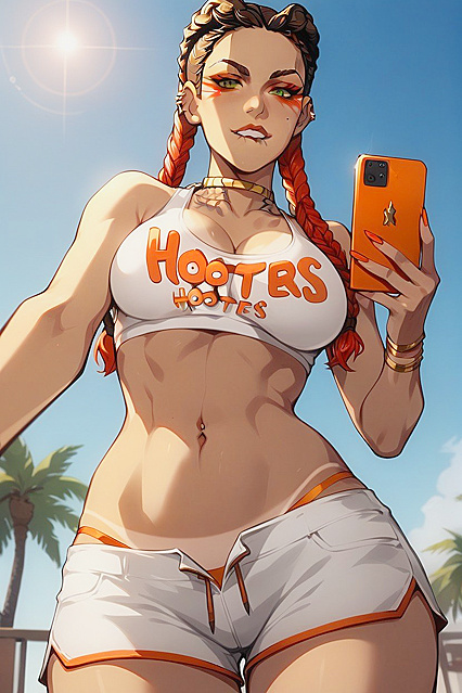 Skinny Girl 18+ with Medium Breasts in Sport Bra for Steamy Hentai Fun