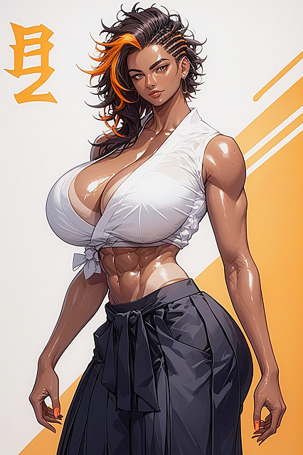 18-Year-Old With a Massive Ass Wears Hakama forSTEAMY Hentai Picture