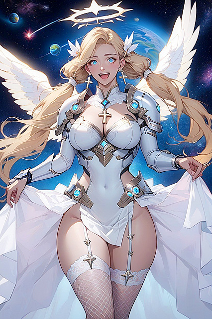 Blue-Eyed Beauty with Pierced Nipples Explores Erotic Fantasies Amidst Distant Planets