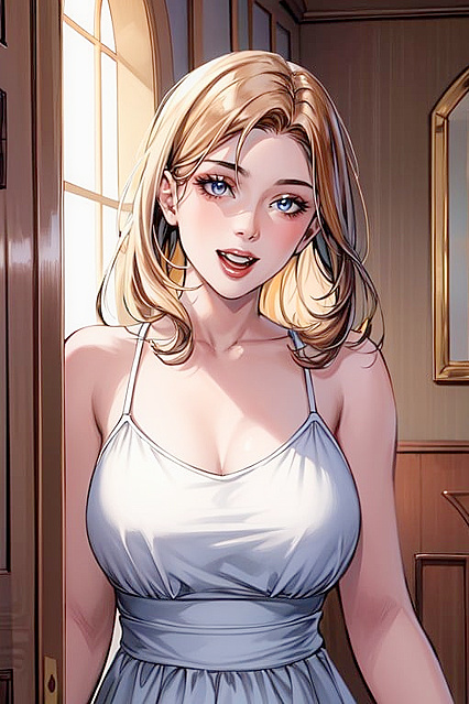 Sexy 20s Girl 18+ in Silk Dress Takes on Wild Comic Hentai Adventures