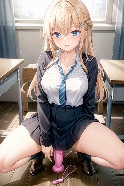 Blonde Gets Wild with Dildo in Steamy Hentai Picture