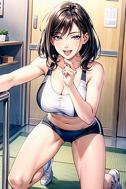 Mature Woman in Her 30s Enjoying  Comic Hentai Picture