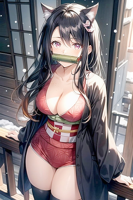 Snowy Night Seduction – Arms Crossed and Stockings On in Hentai Bliss