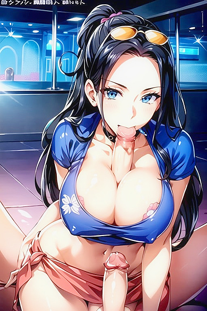 Nico Robin from One Piece Strips Down for Explosive Blowjob Picture in HentaiClub